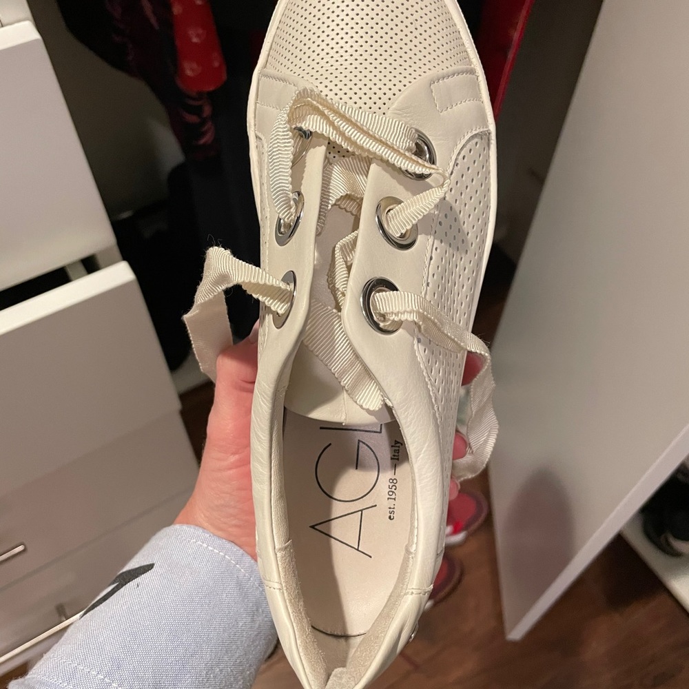 agl perforated platform sneaker